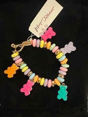 Betsey Johnson Pastel Gummy Bear Charm Bracelet - Multi
